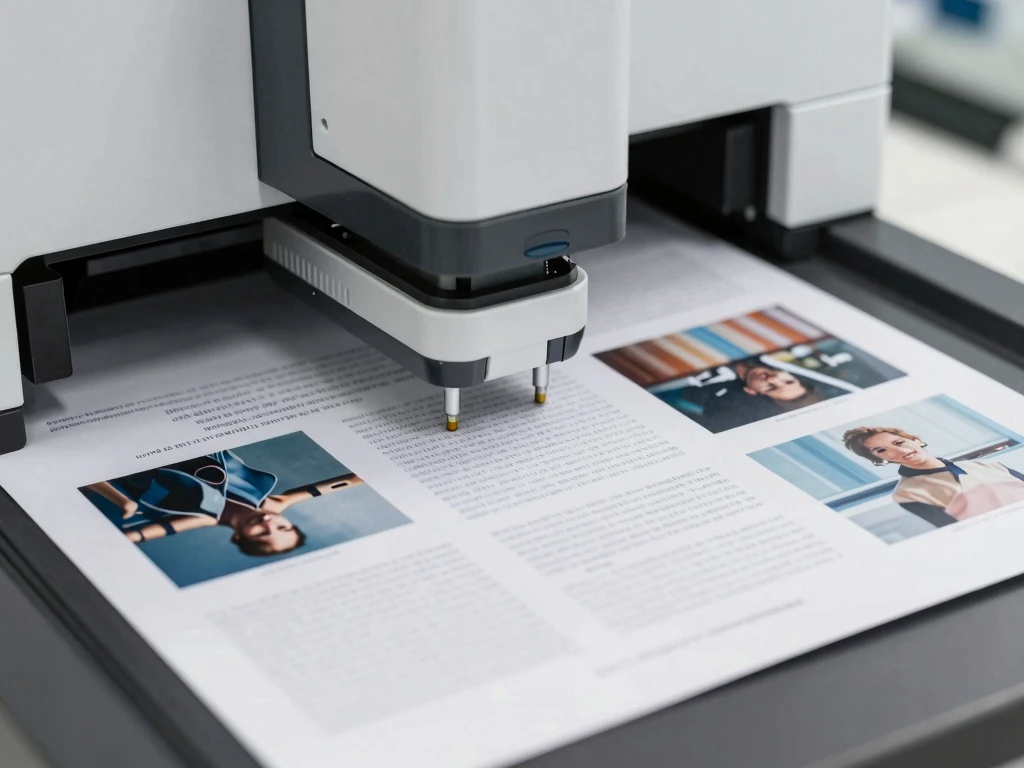 Close-up of high-resolution scanning equipment capturing fine detail